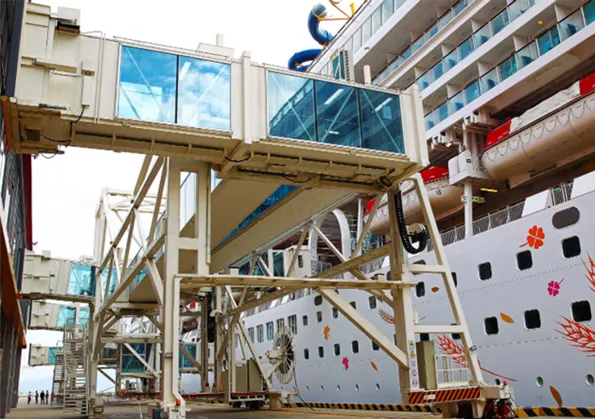 Folding Below for Seaport Passenger Boarding Bridge